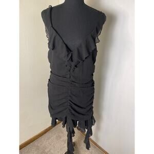 NWT Justily Fairy Y2K Whimsygoth Romantic Alluring Chic Glam Mini Dress Black L